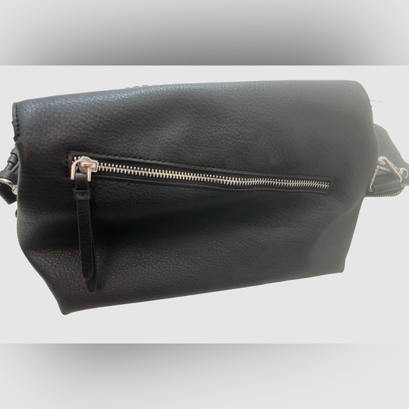 Desigual soft Black Faux Leather Front Flap Logo Shoulder Bag - Picture 7 of 9